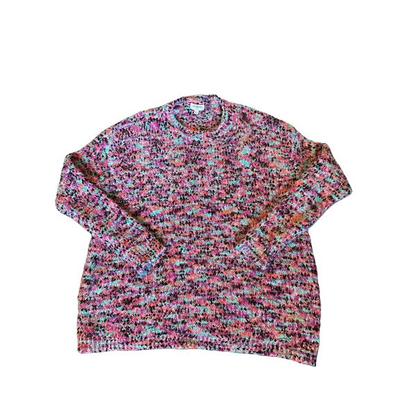 Umgee Multicolor Knit Sweater | Size L | Cozy Oversized FallFashion Y2KStyle - Picture 2 of 8